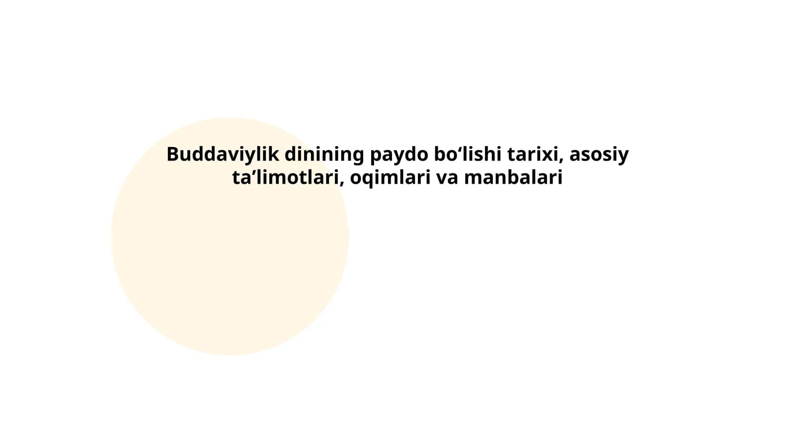 Buddaviylikning paydo bo'lishi