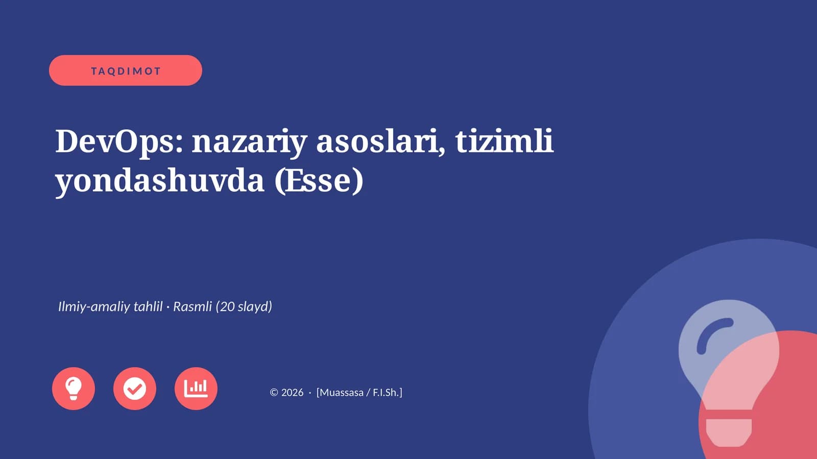DevOps: nazariy asoslari, tizimli yondashuvda (Esse)