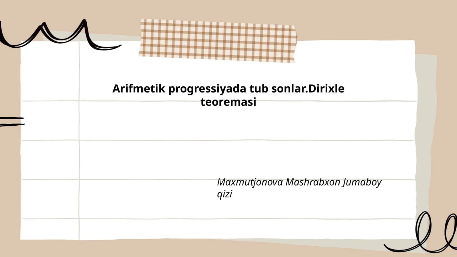 Arifmetik progressiyada tub sonlar.Dirixle teoremasi
