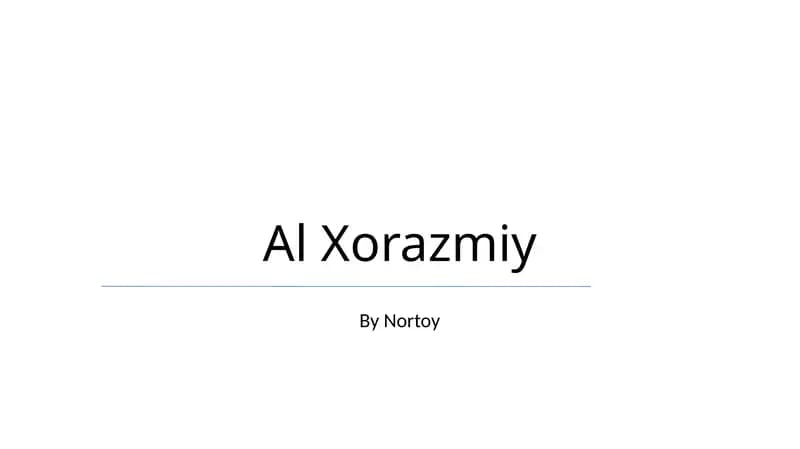 Al Xorazmiy
