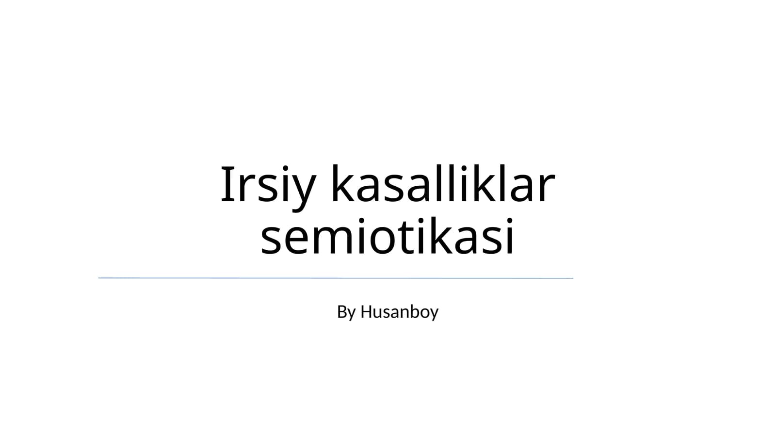 Irsiy kasalliklar semiotikasi