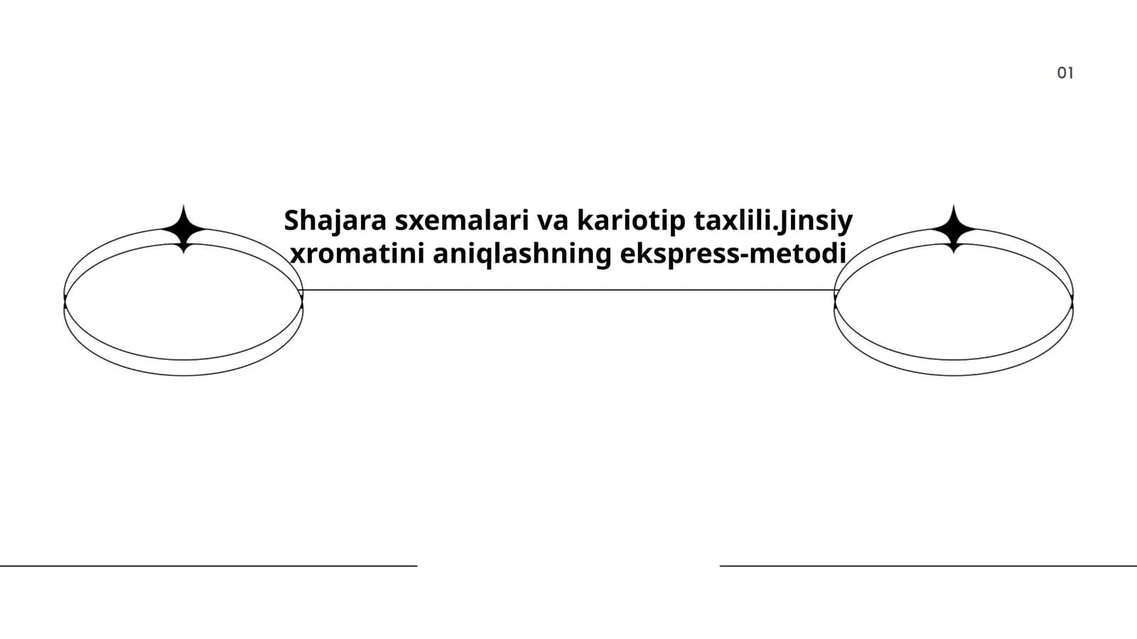 Shajara sxemalari va kariotip taxlili.Jinsiy xromatini aniqlashning ekspress-metodi