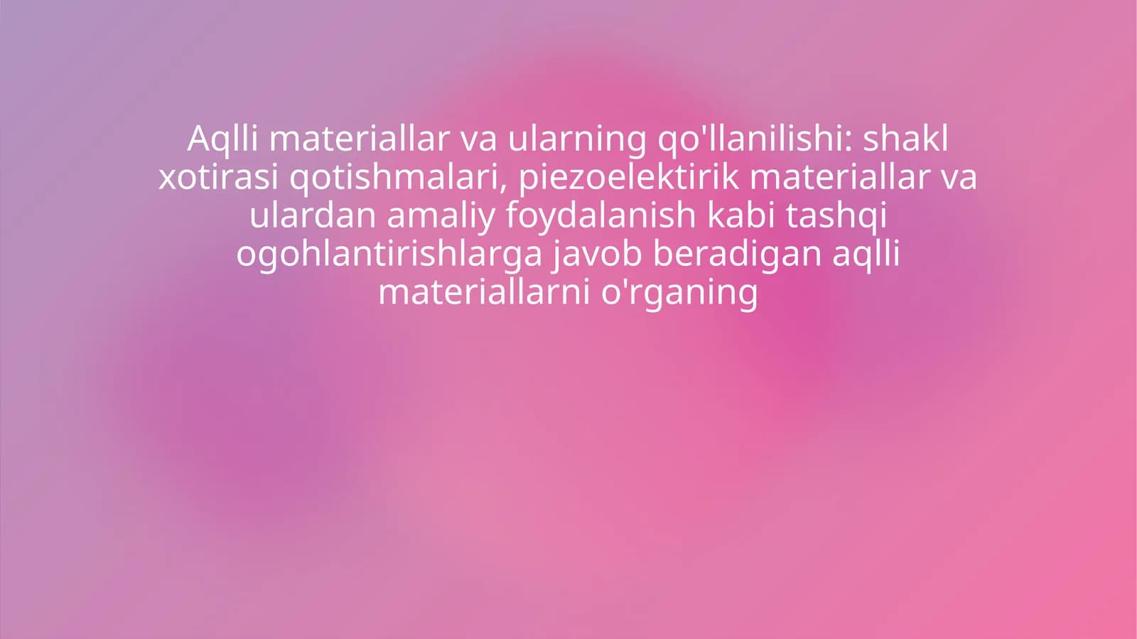 Piezoelektirik materiallar va ulardan foydalanishning afzaligi