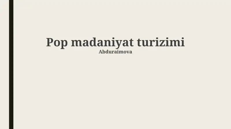Pop madaniyat turizimi