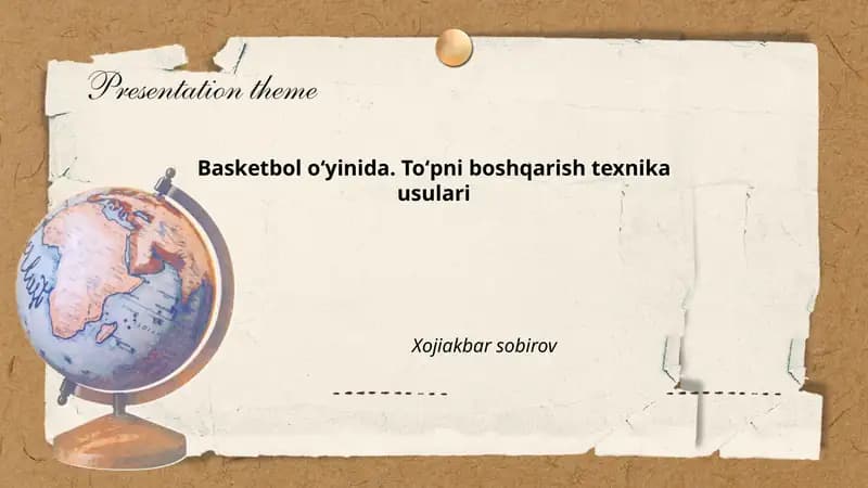 Basketbol oʻyinida. Toʻpni boshqarish texnika usulari