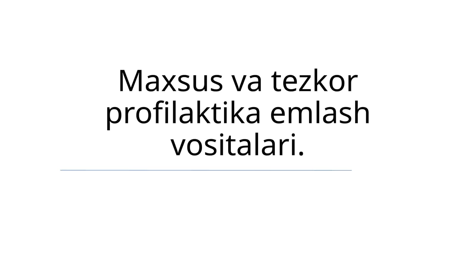 Maxsus va tezkor profilaktika emlash vositalari