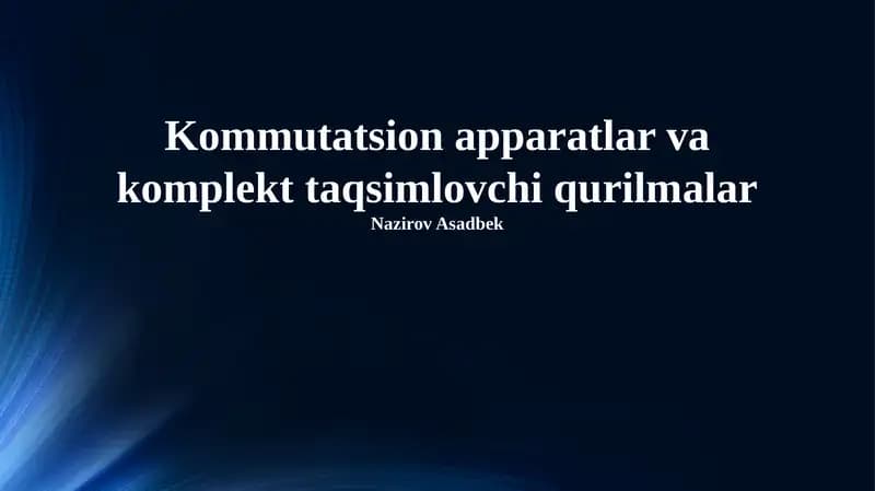 Kommutatsion Apparatura