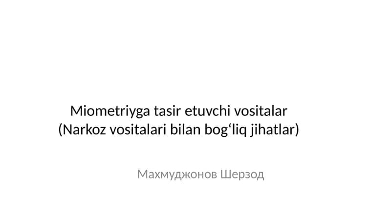 Miometriyga tasir etuvchi vositalar