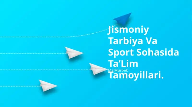Jismoniy Tarbiya Va Sport Sohasida Ta’Lim Tamoyillari