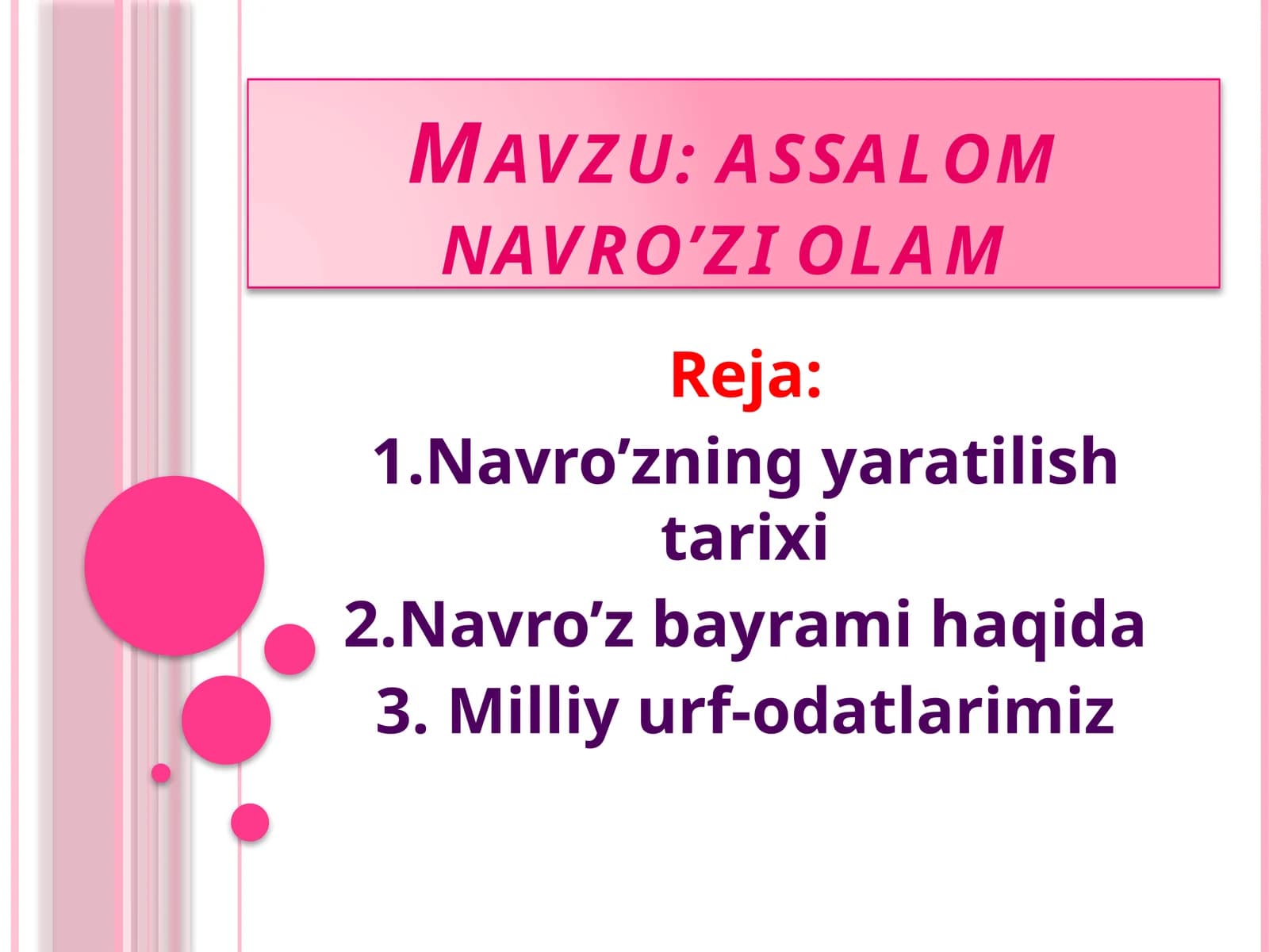Navroʻz bayrami haqida