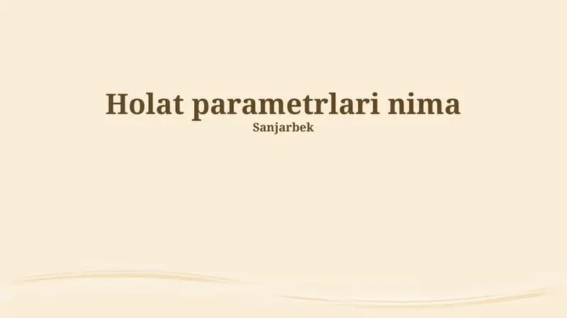 Davlatning Hududiy va Demografik Parametrlari