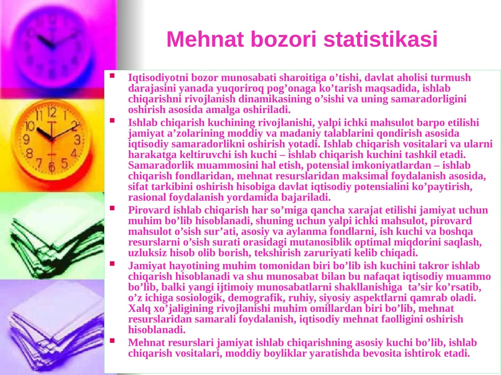 Mehnat bozori statistikasi