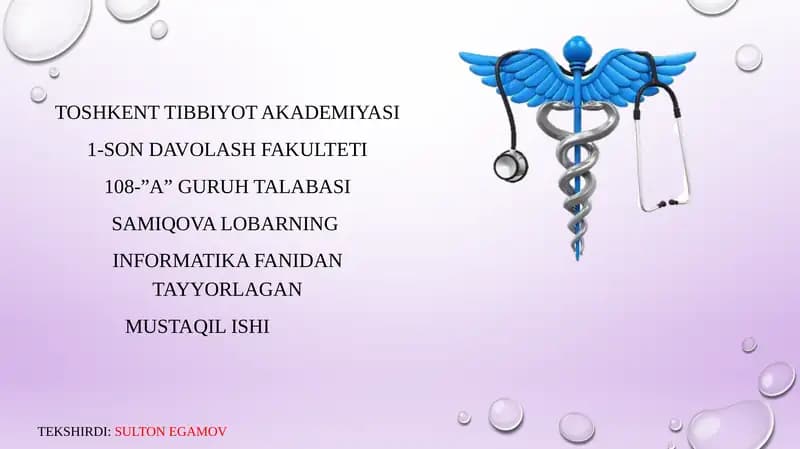 Yurak faoliyati va qon aylanish tizimi