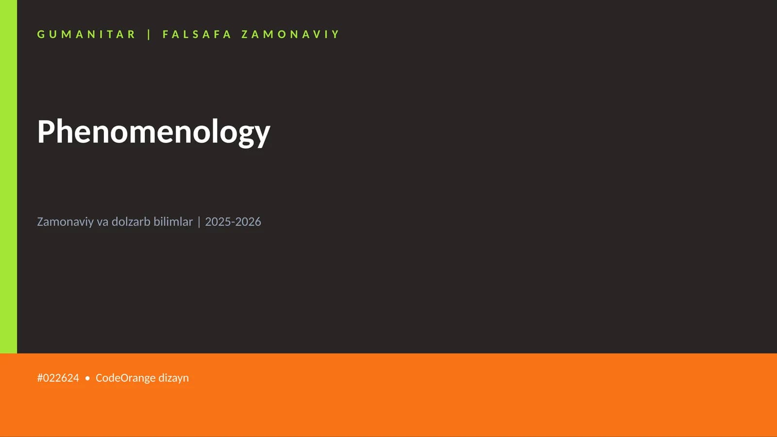 Phenomenology