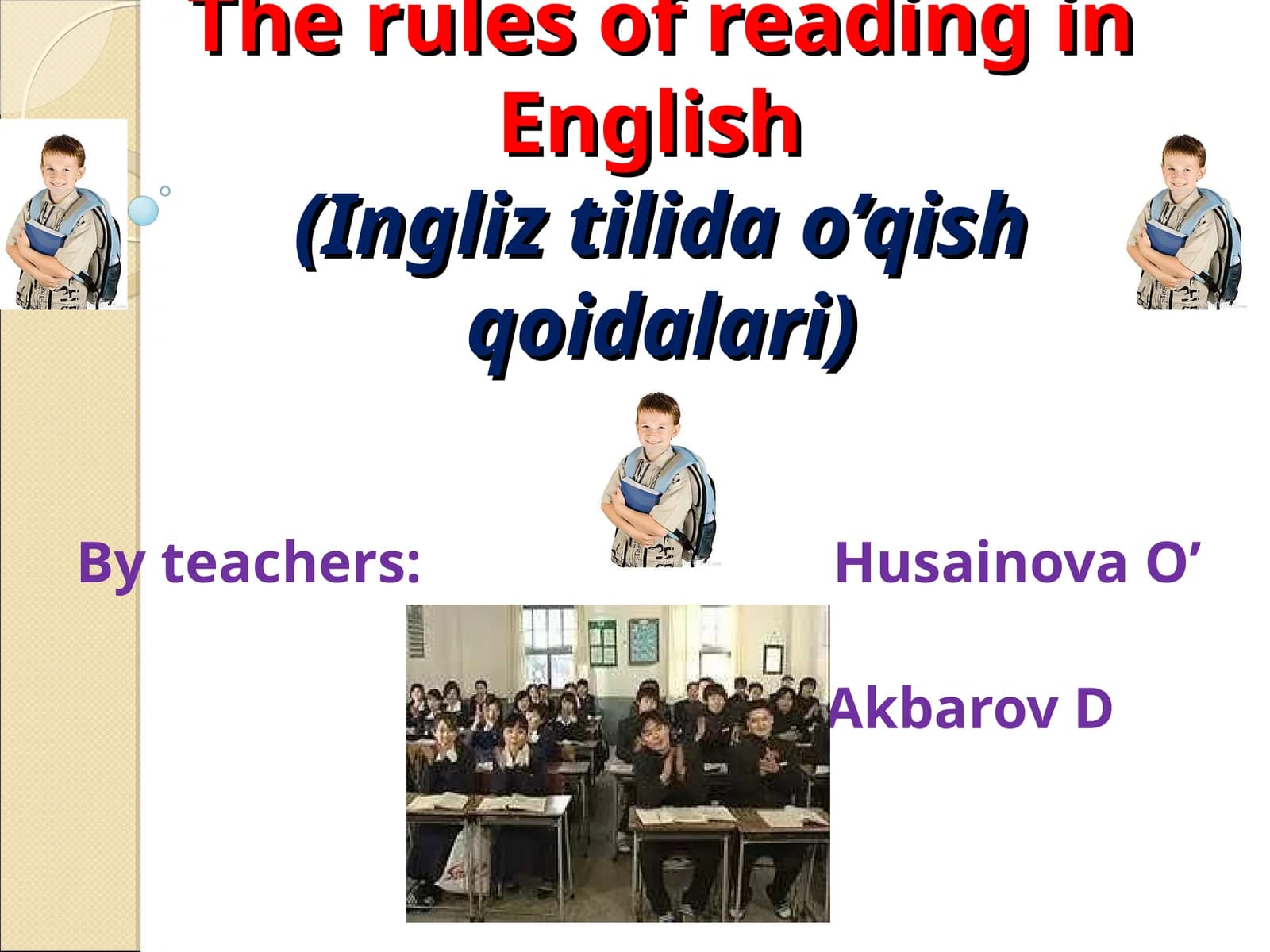 Ingliz tilida o’qish qoidalari