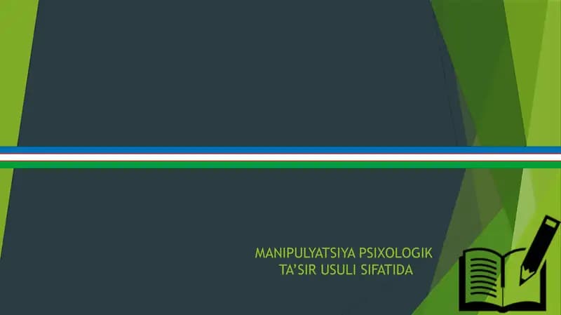 MANIPULYATSIYA PSIXOLOGIK TA’SIR USULI SIFATIDA