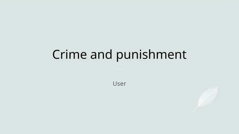 Crime and Punishment