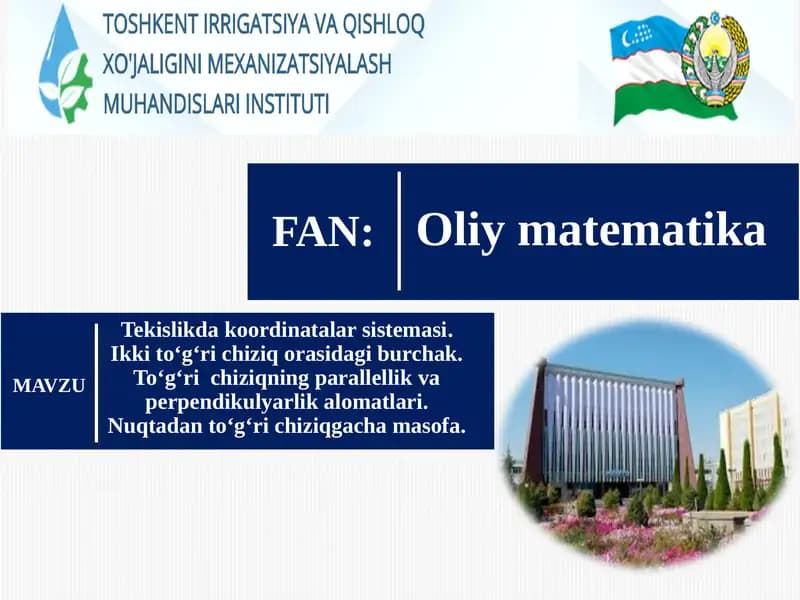 Tekislikda koordinata tizimi