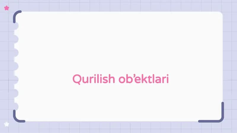 Qurilishob’ektlari
