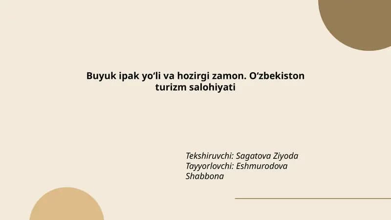 Buyuk ipak yoʻli va hozirgi zamon