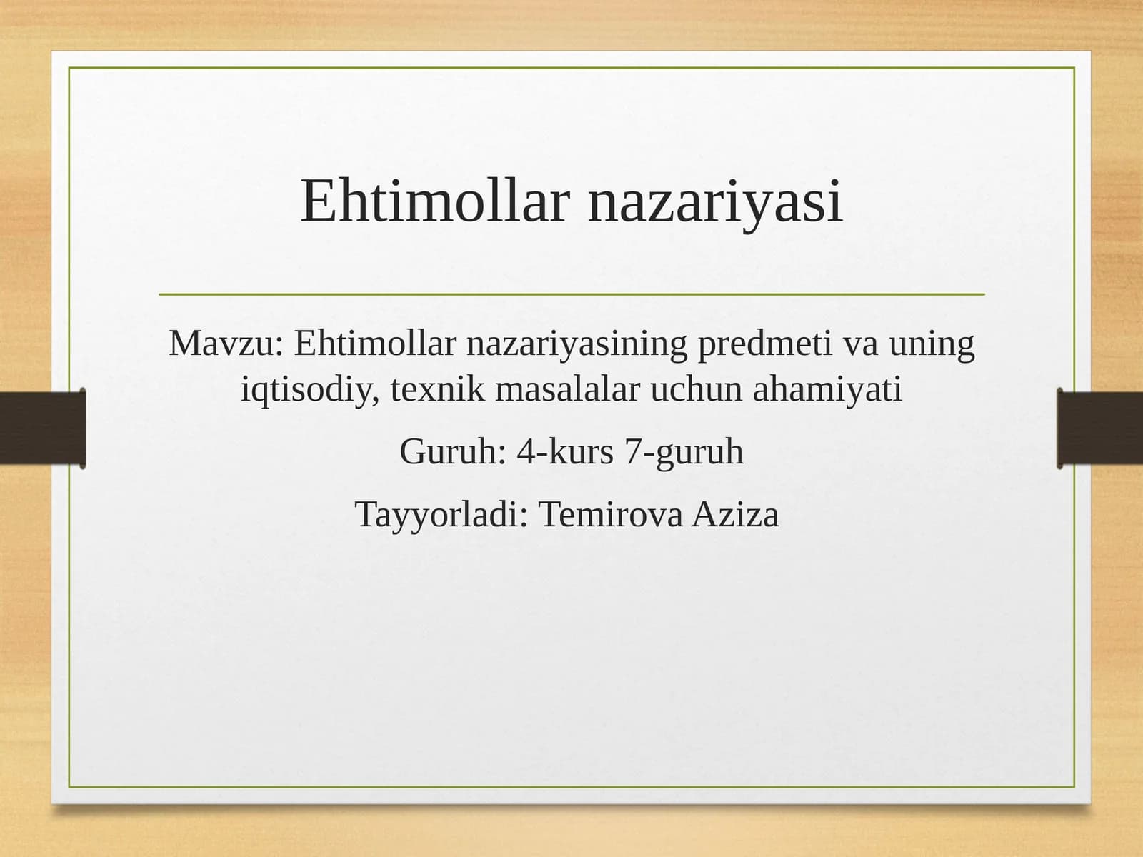 Ehtimollarnazariyasi
