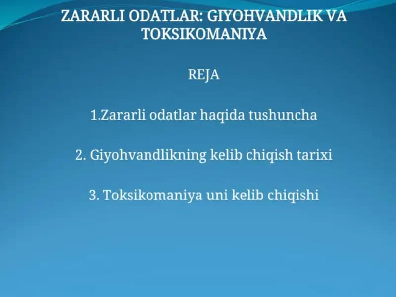 Zararli odatlar