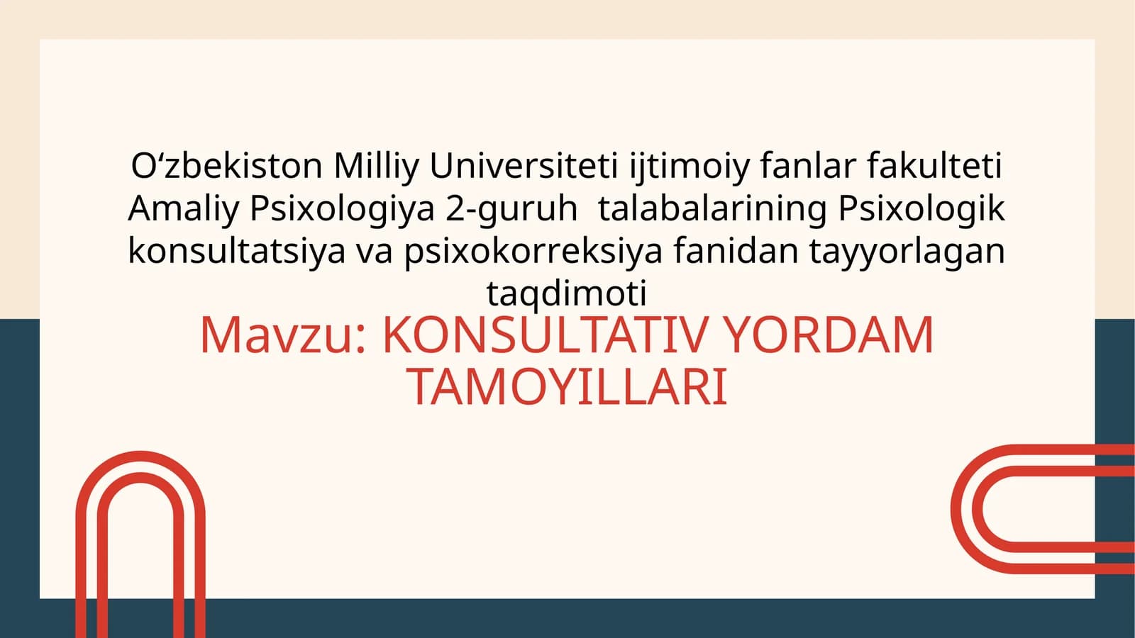 KONSULTATIV YORDAM TAMOYILLARI