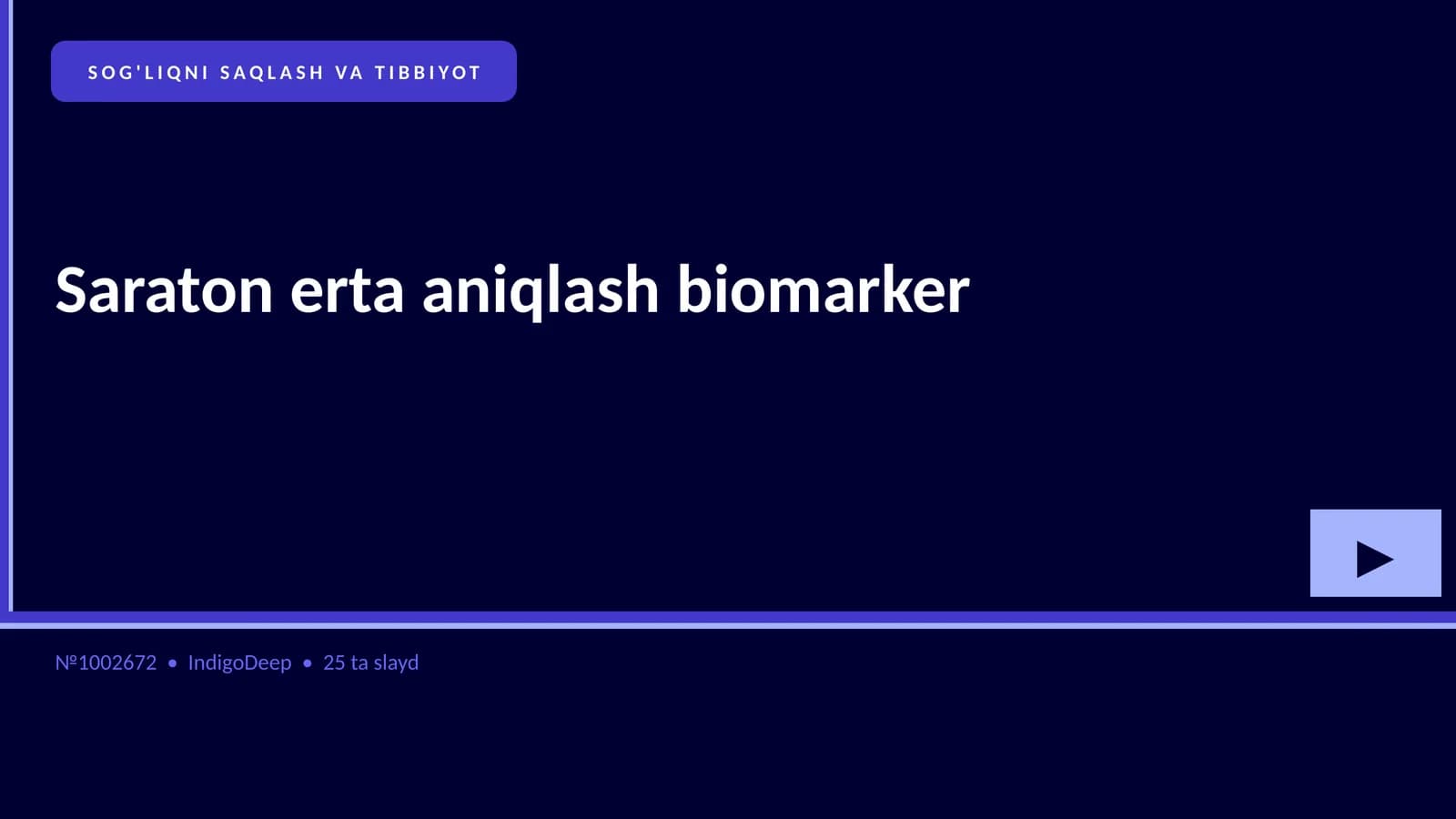 SARATON ERTA ANIQLASH BIOMARKER
