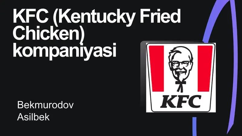 KFC (Kentucky Fried Chicken)kompaniyasi