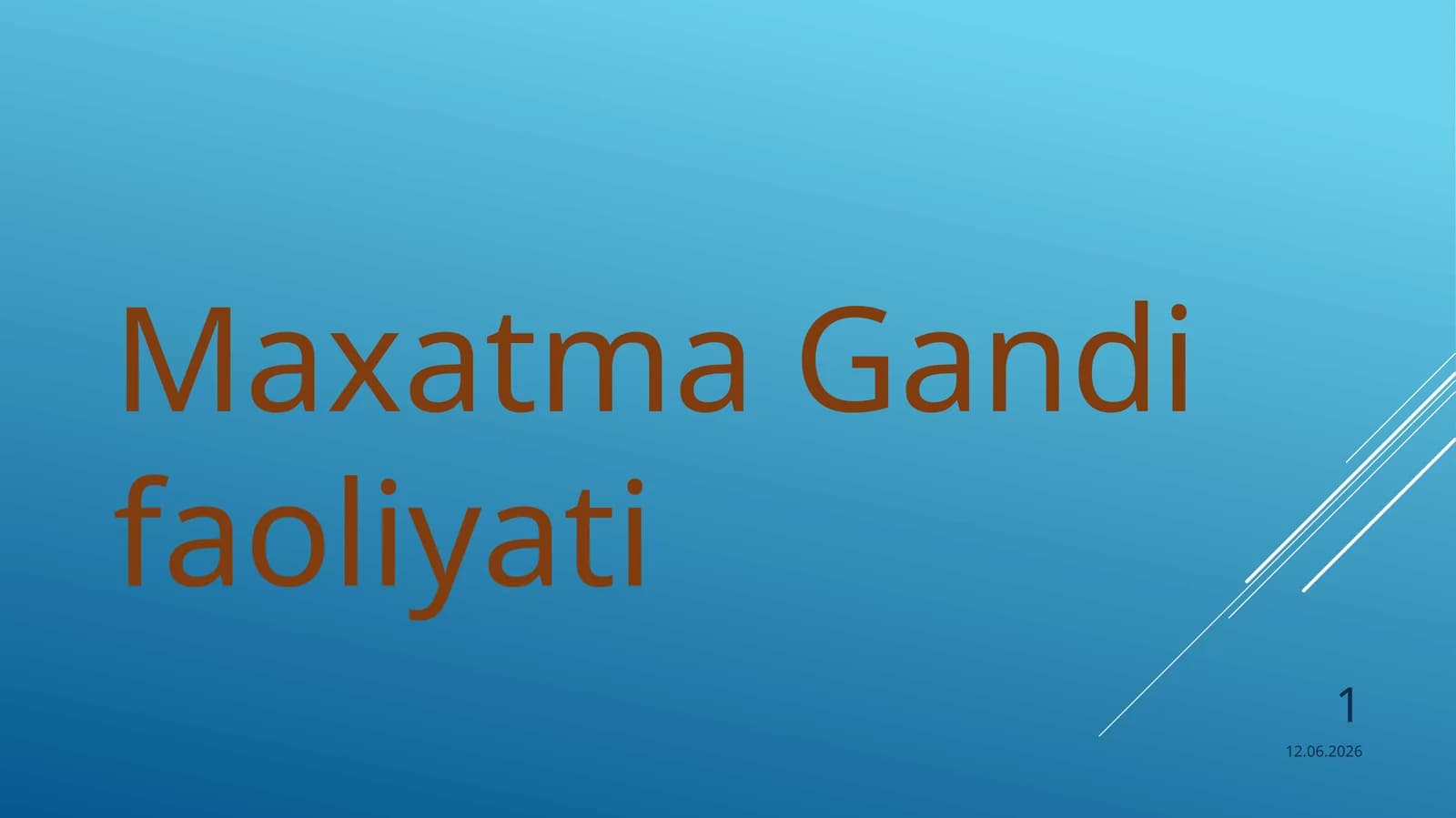 Maxatma Gandi faoliyati