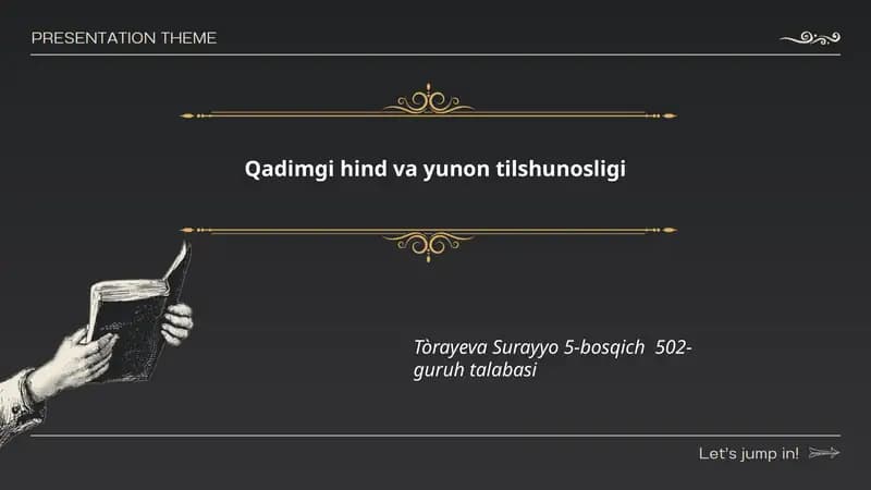 Qadimgi hind va yunon tilshunosligi