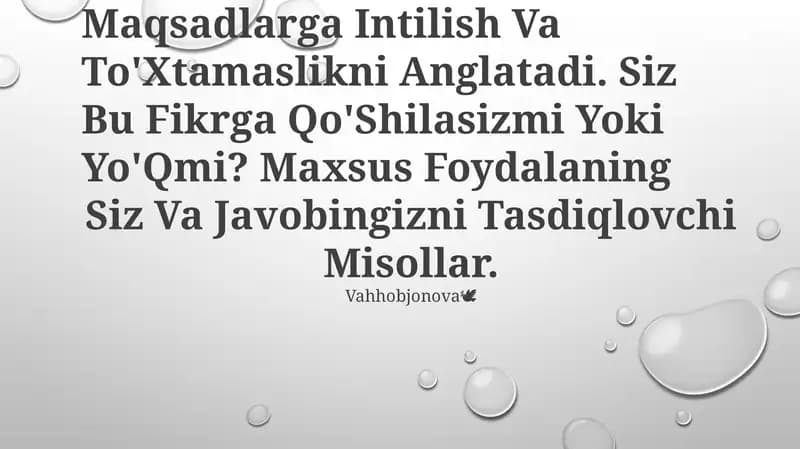 Hech Qachon, Hech Qachon Taslim Bo'Lmang