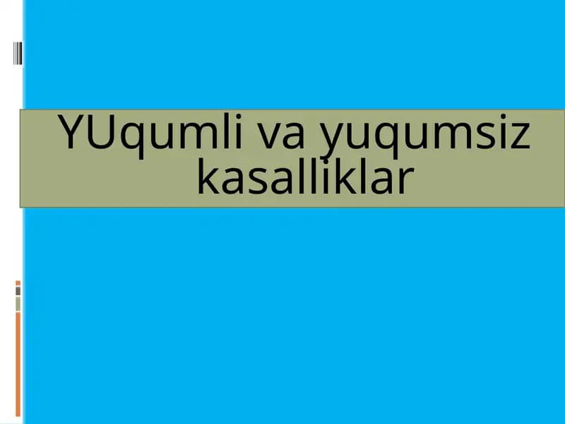 YUqumlivayuqumsizkasalliklar