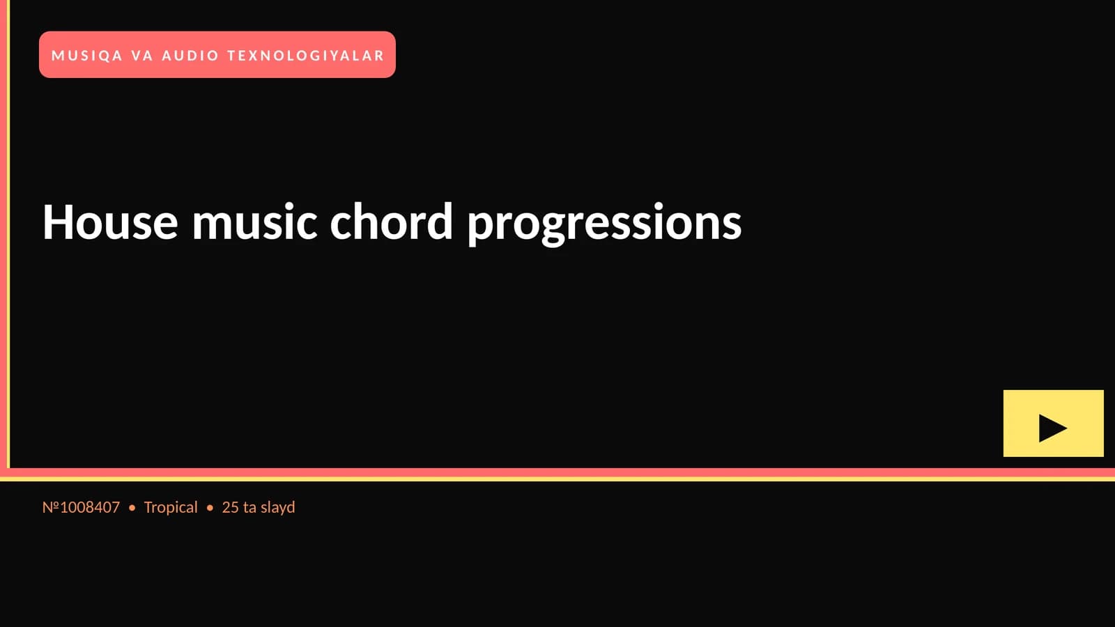 House music chord progressions