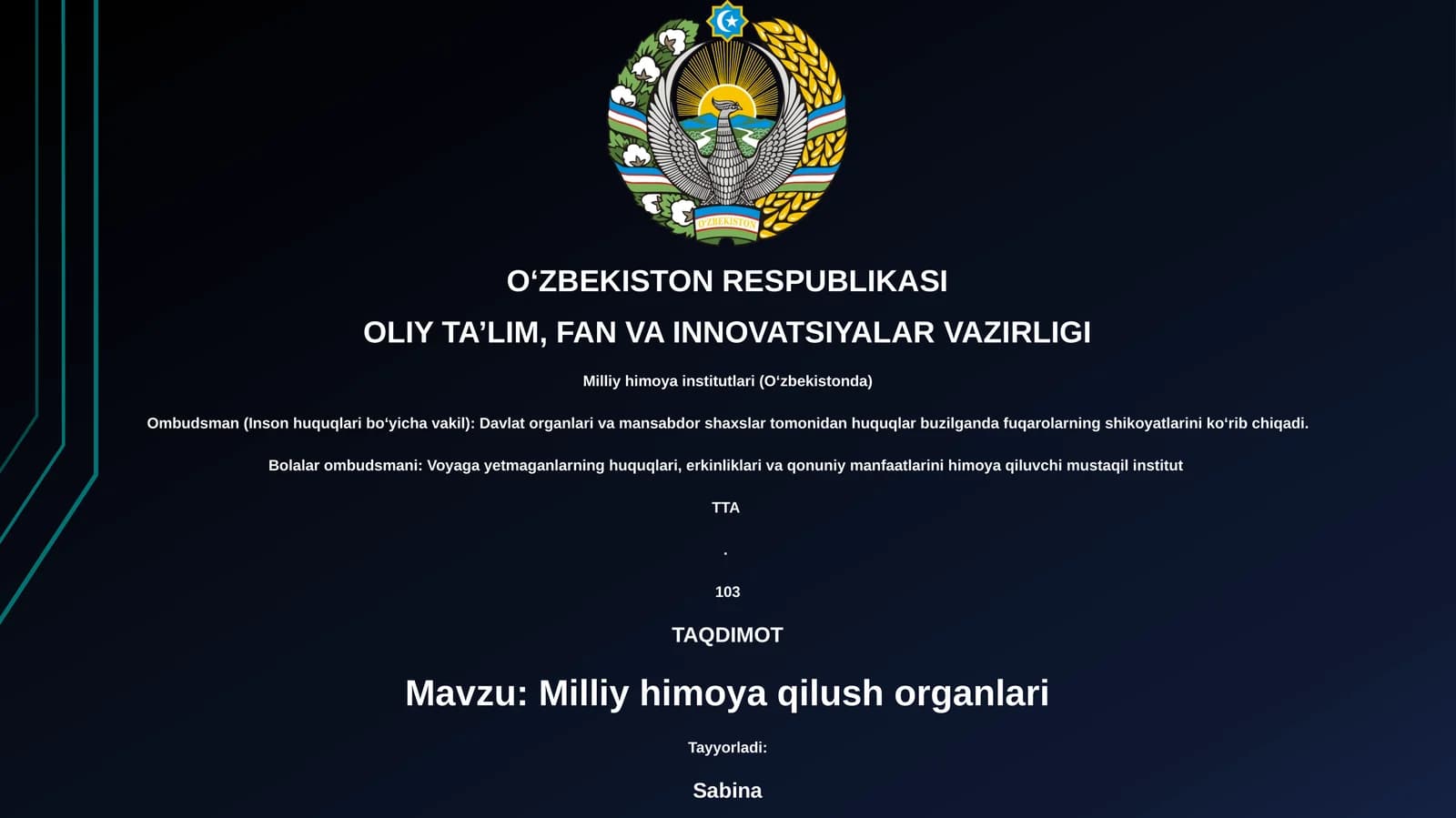 Milliy himoya institutlari