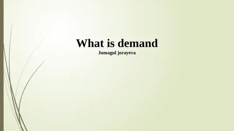 Demand Elasticity