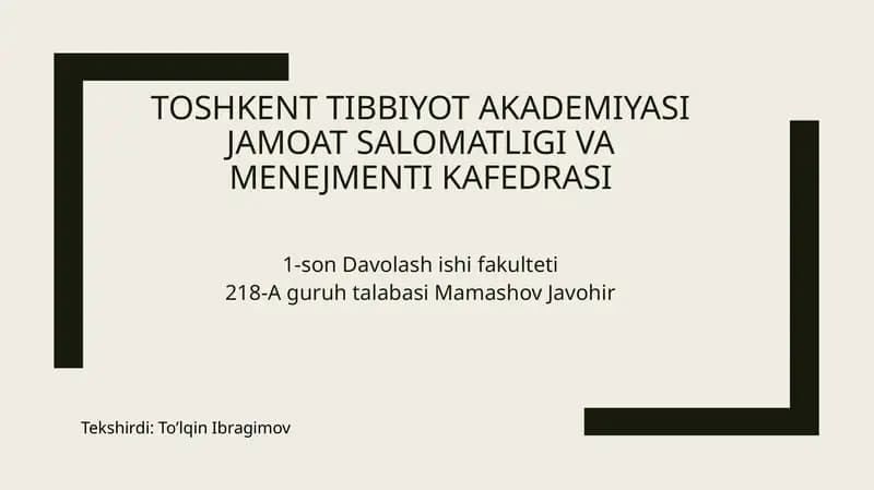 Tibbiy-ijtimoiy tekshirishning usullari