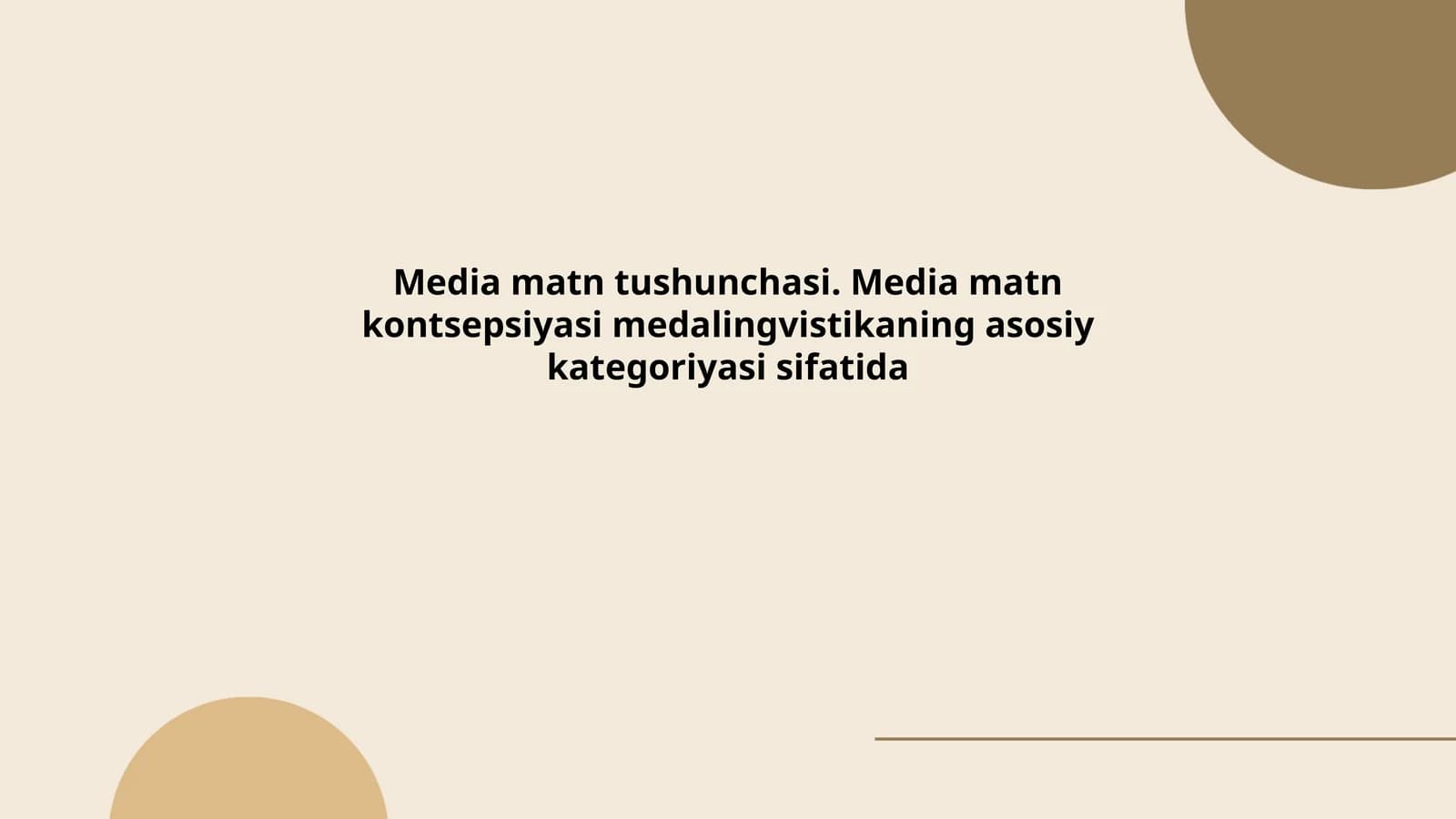 Media Matn ta'riflari