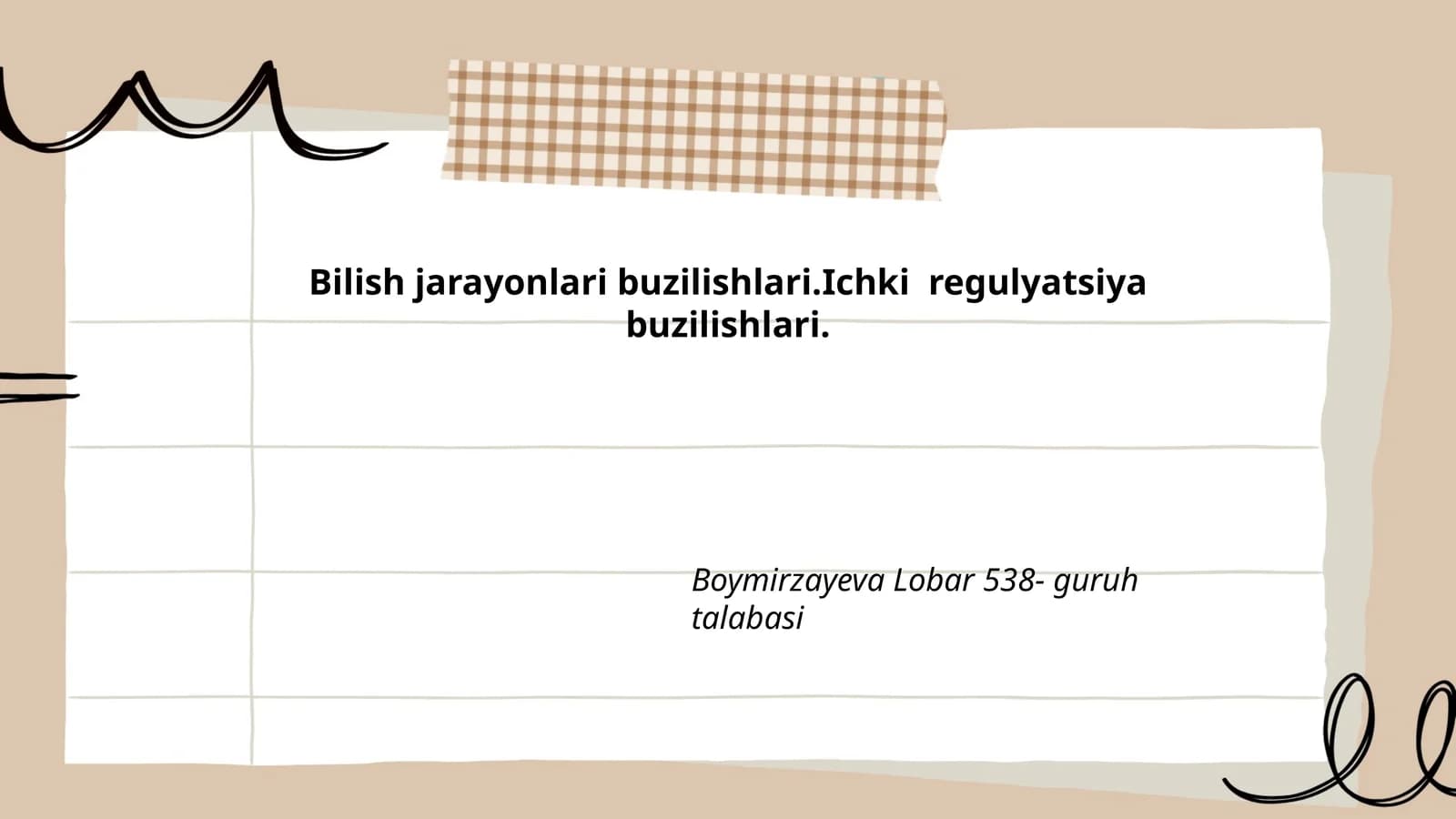 Ong va anglash jarayonlari buzilishlari