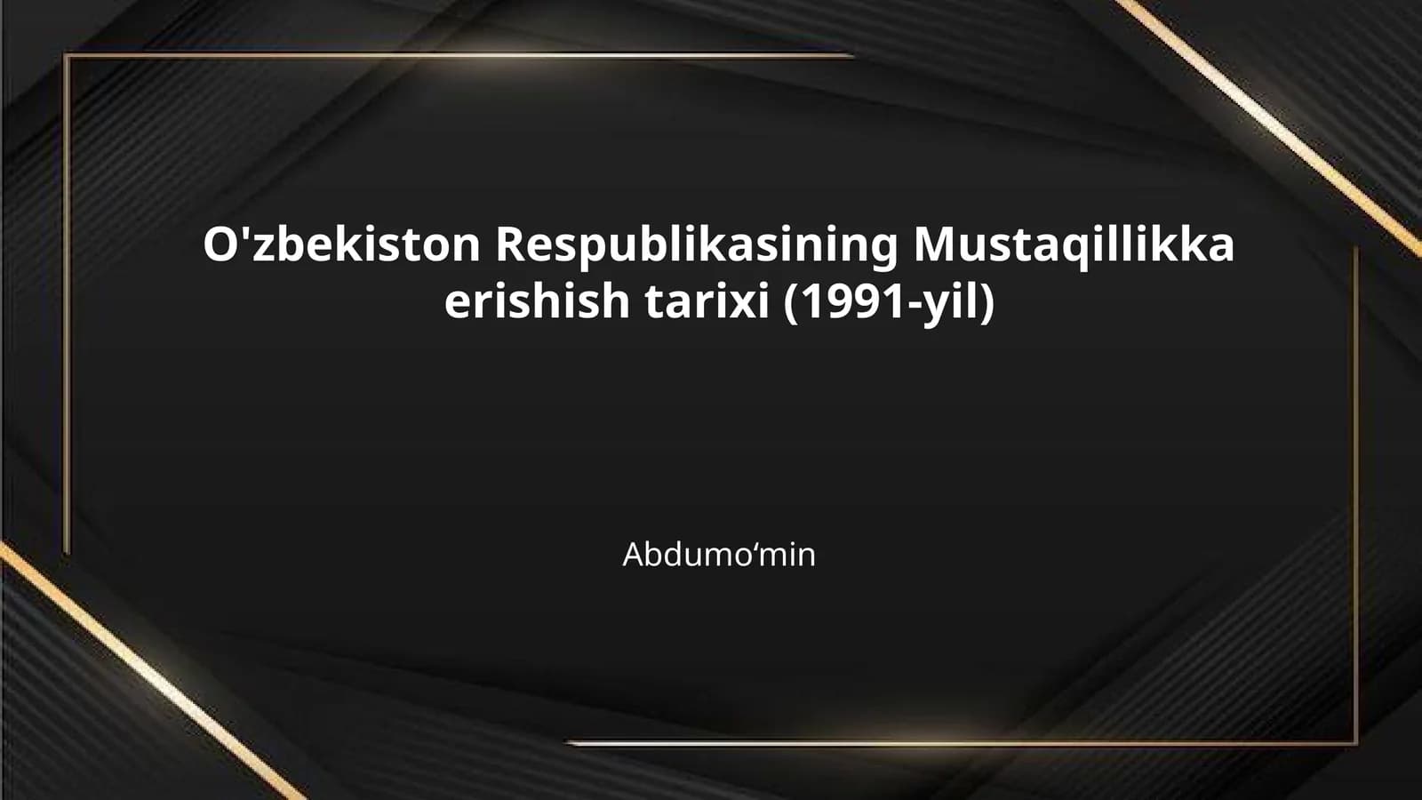 O'zbekiston Respublikasining Mustaqillikka erishish tarixi (1991-yil)