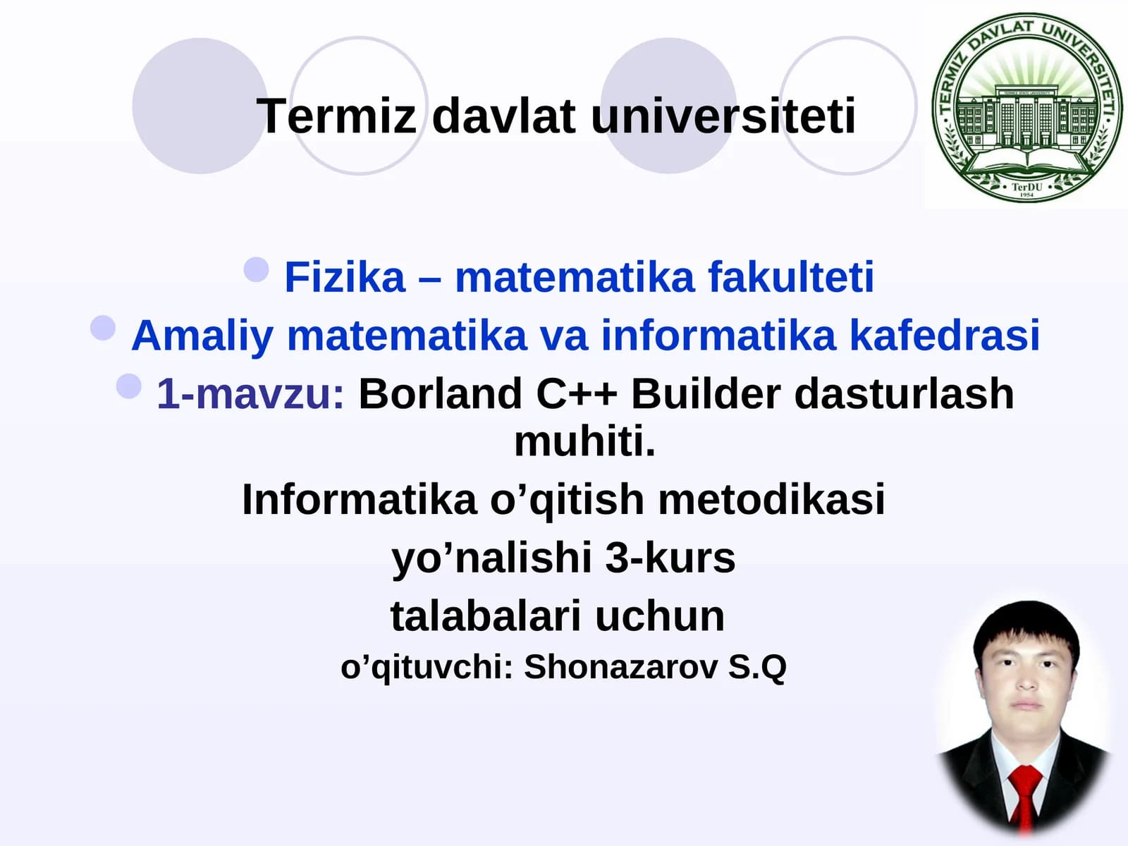 Borland C++ Builder dasturlash muhiti