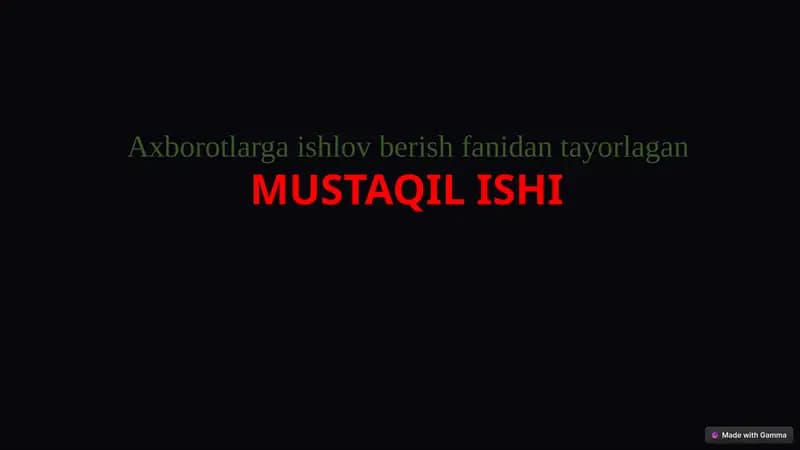 Signalni qabul qilish va qayta ishlash qurilmalari