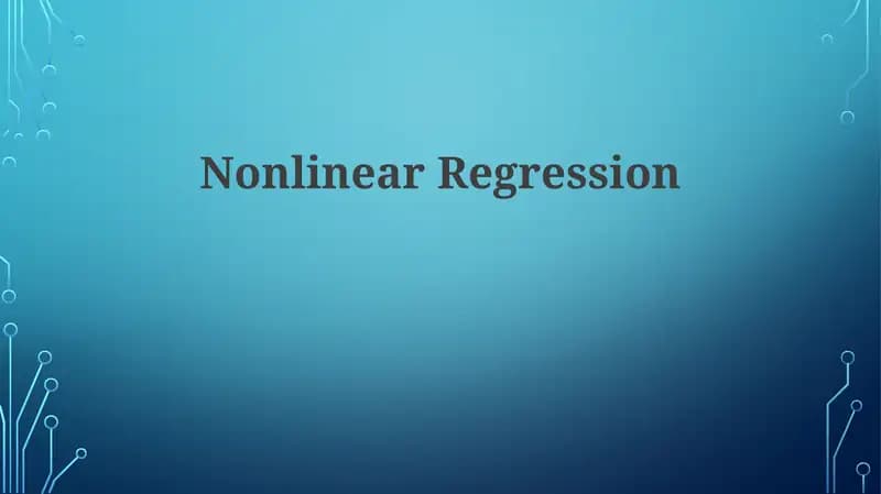 Nonlinear Regression