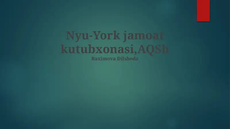 Nyu-York Jamoat Kutubxonasi