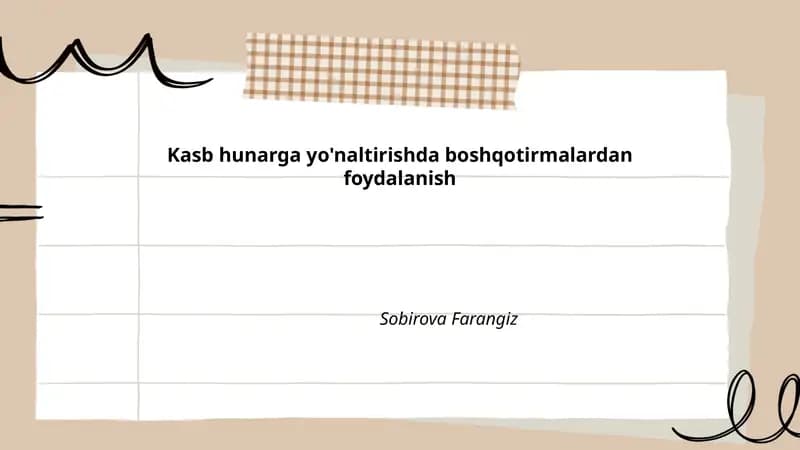 Boshqotirmalarning ta'limdagi o‘rni