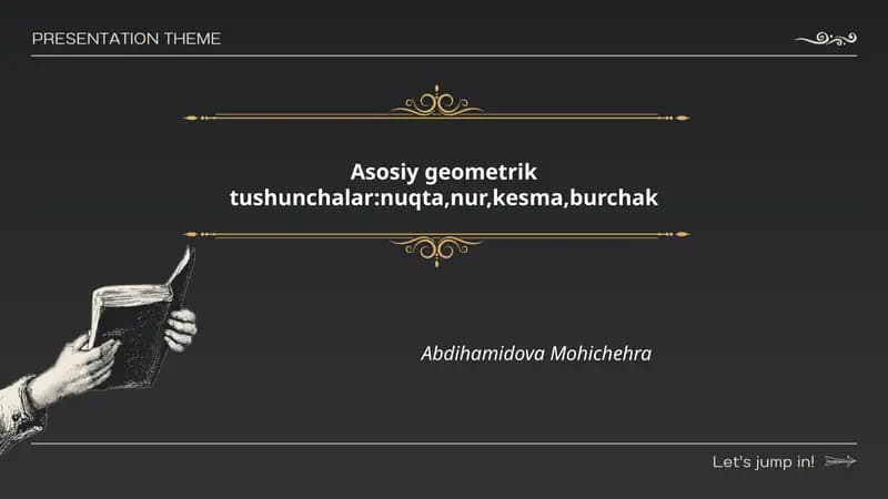 Asosiy geometrik tushunchalar