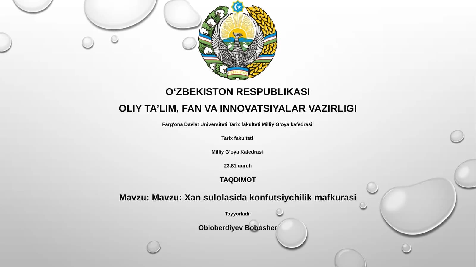 Xan sulolasida konfutsiychilik mafkurasi
