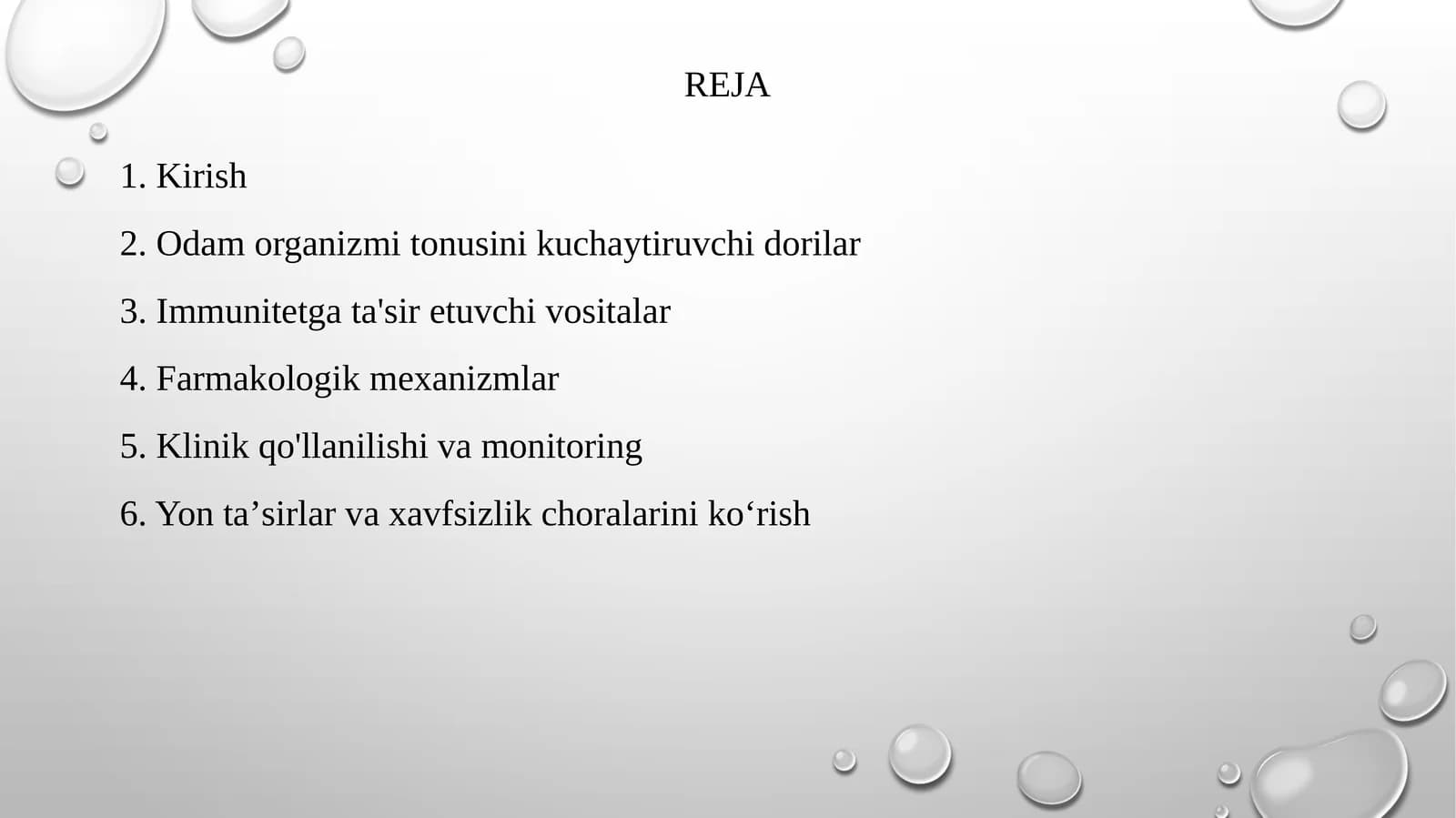 Odam organizmi tonusi va immuniteti