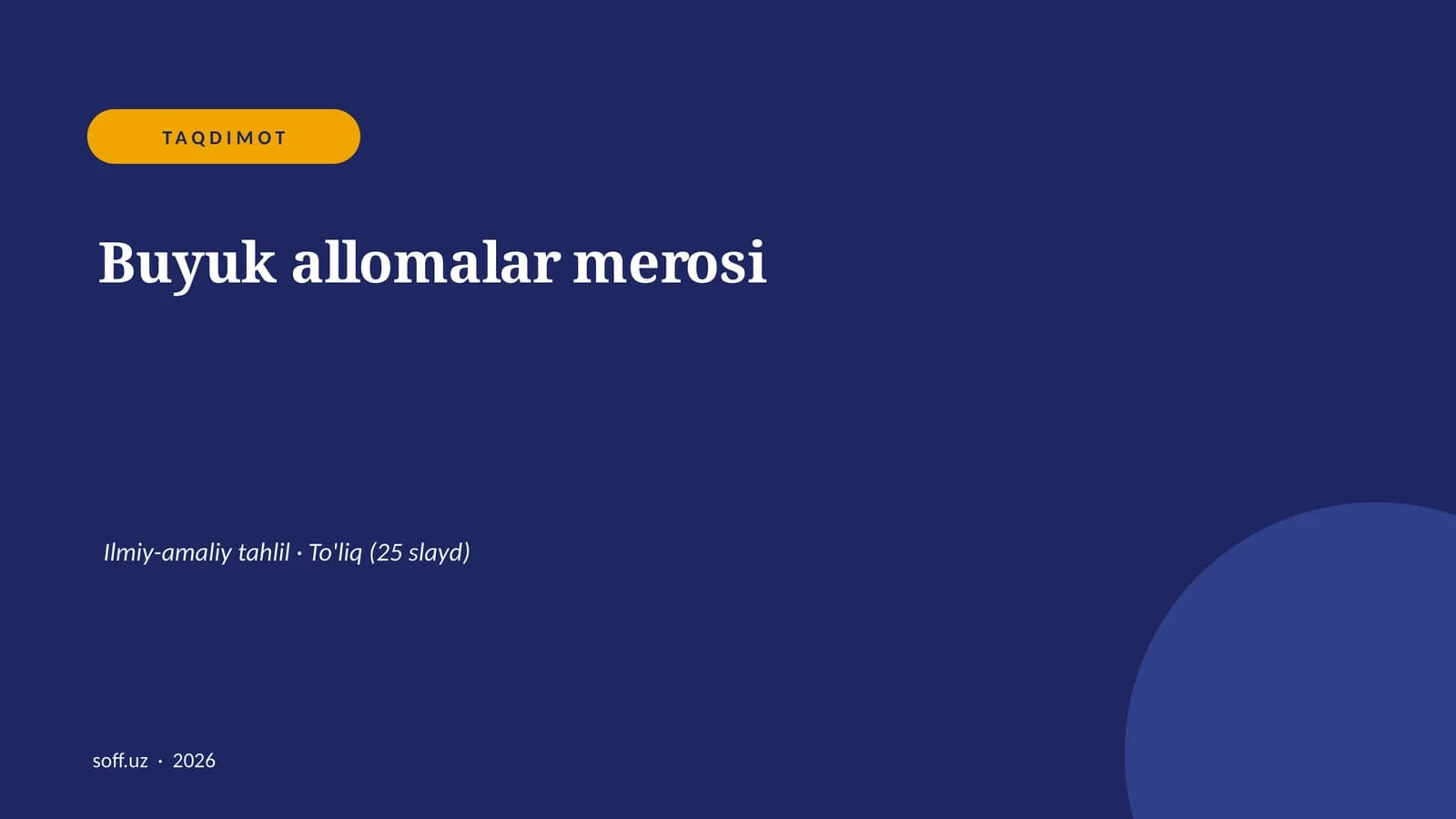 Buyuk allomalar merosi