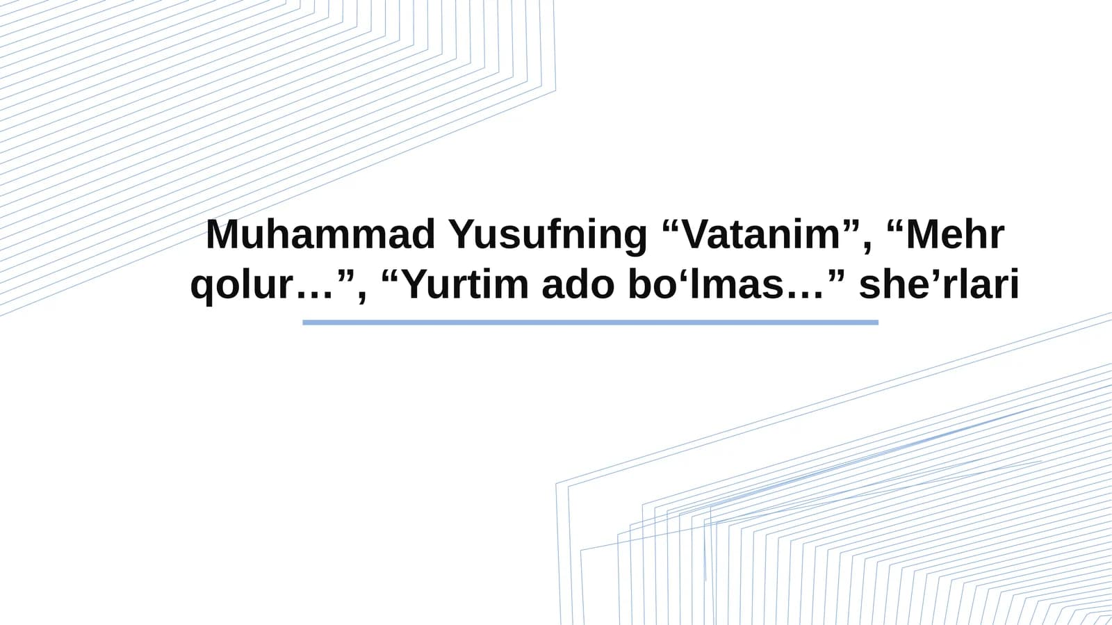 Muhammad Yusufning“Vatanim”, “Mehrqolur…”, “Yurtimadobo‘lmas…”she’rlari